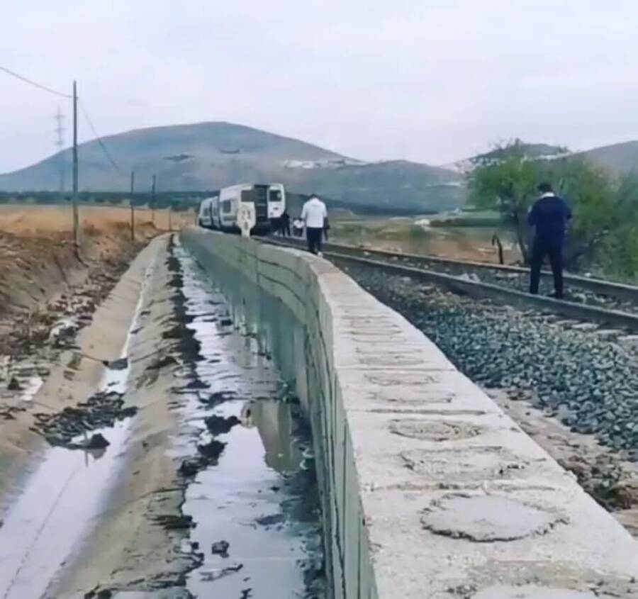 tren descarrilado