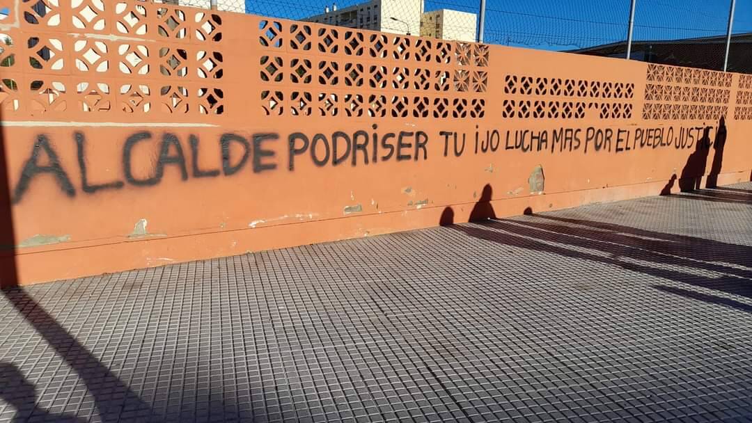 Pintada contra Juan Franco