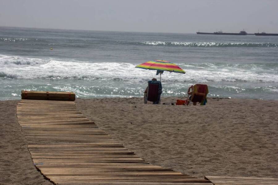 bañista en la playa