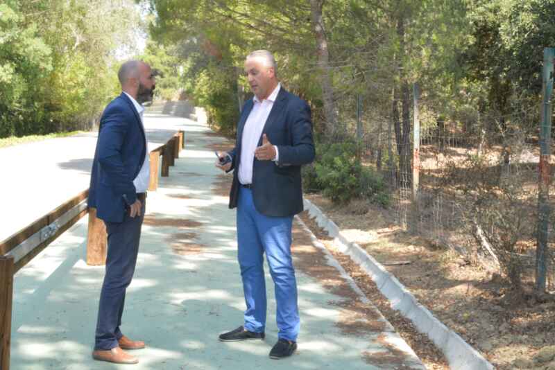 alcalde visita carril bici pinar1 alcalde visita carril bici pinar1