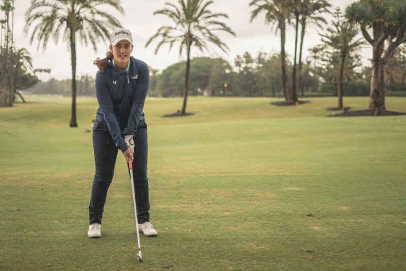 La golfista sanroqueña María Parra