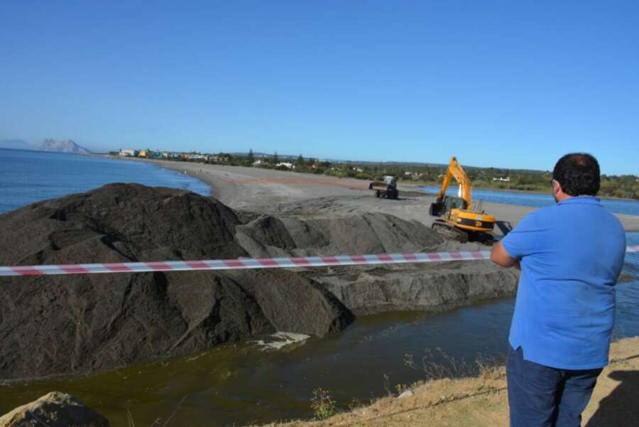 Visita a obras bocana Rio Guadiaro