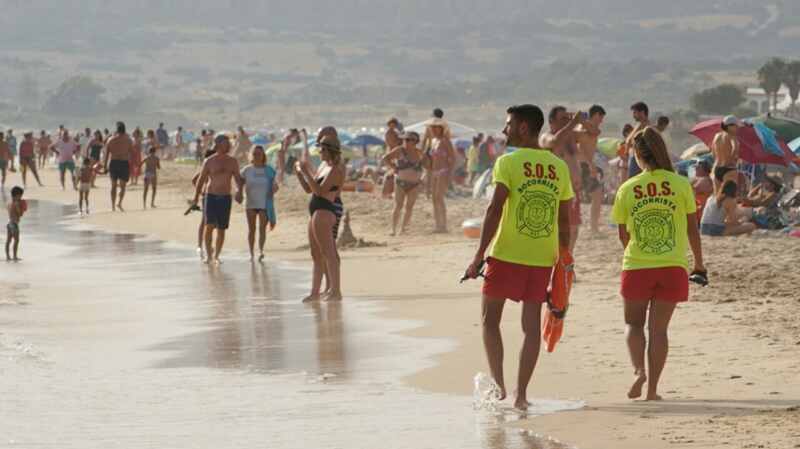 Socorristas en Bolonia