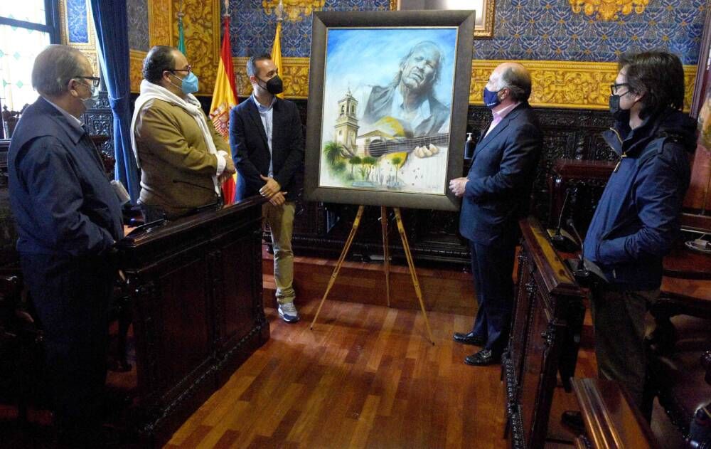 ENTREGA DE CUADRO DE VICTOR JEREZ PARA CENTRO INTERPRETACION DE PACO