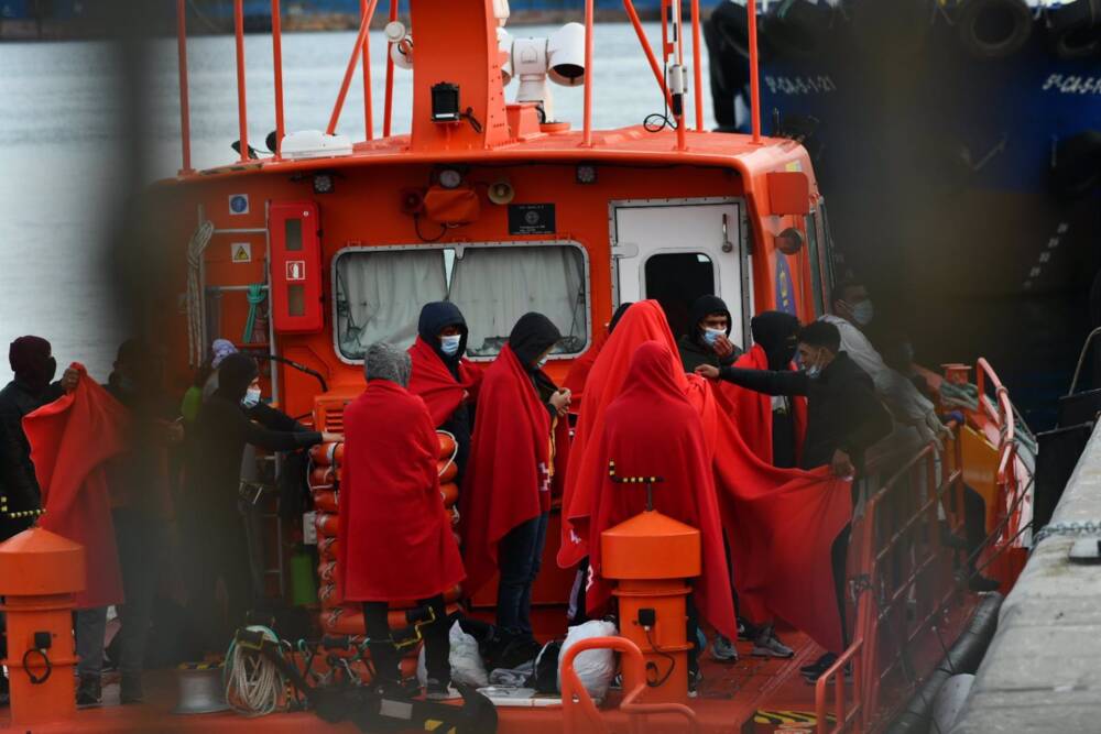 Cádiz.- Sucesos.- Rescatadas 82 personas que navegaban por el Estrecho en dos pateras y una embarcación inflable