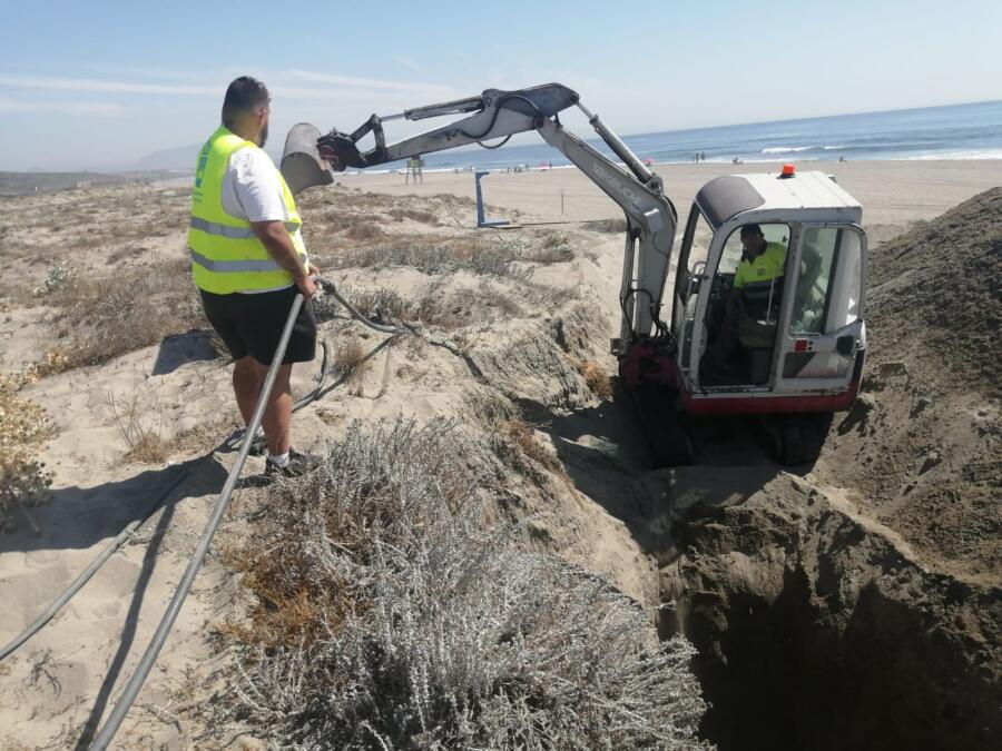 Obras en tuberias playas LL