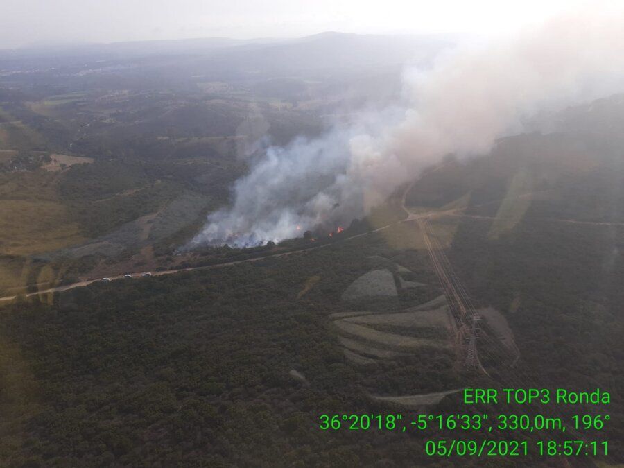 Incendio en San Roque.