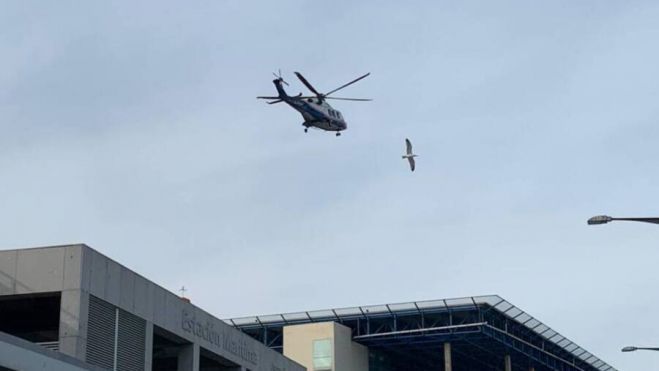 Helicóptero en el Puerto de Algeciras.