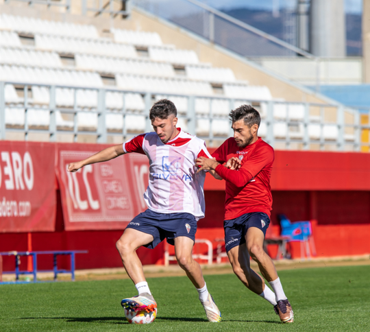 Ale Benítez y David Martín en el último entreno. Foto: Algeciras C. F. 