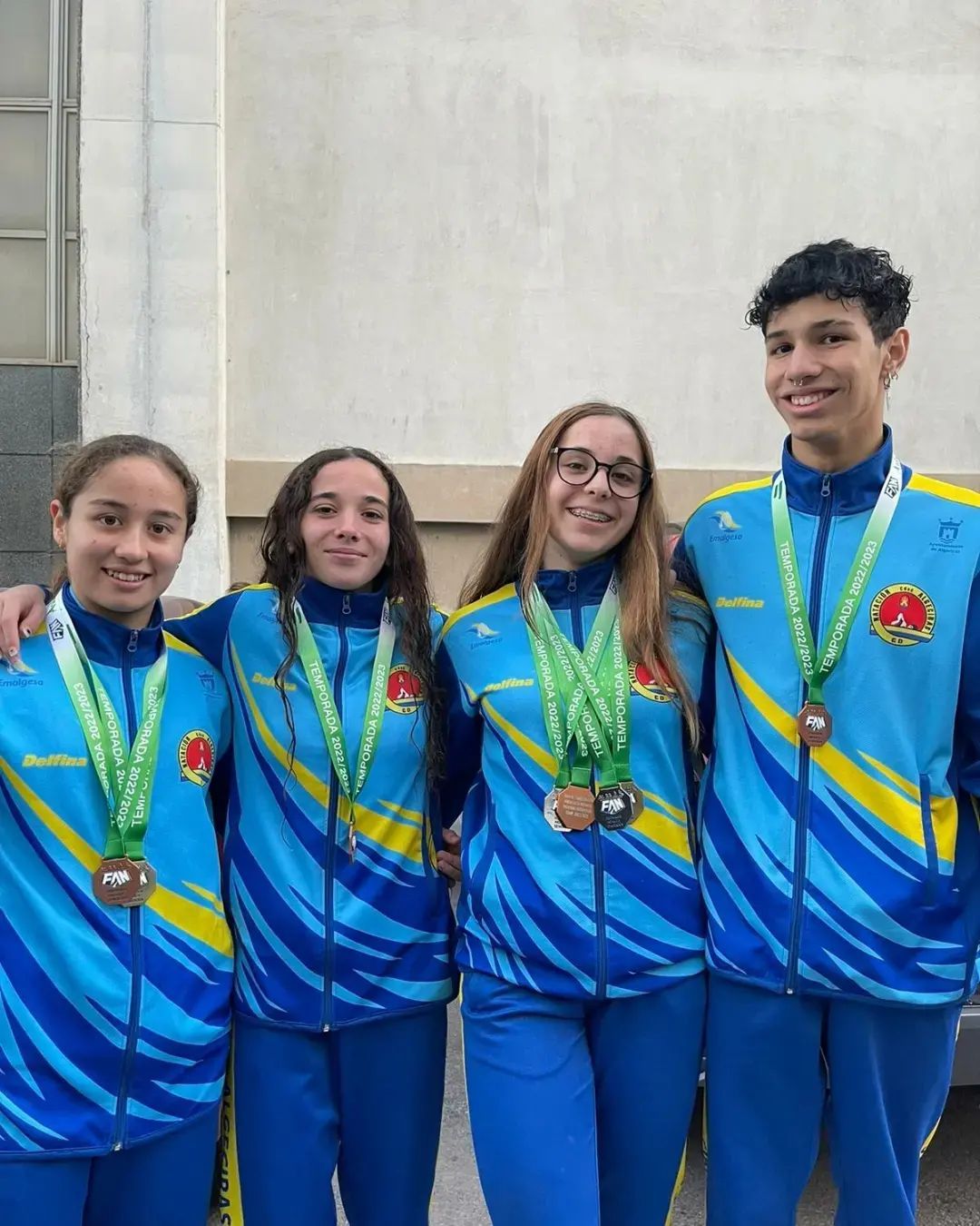 Los medallistas del Club Deportivo Natación Ciudad de Algeciras en el Andaluz infantil