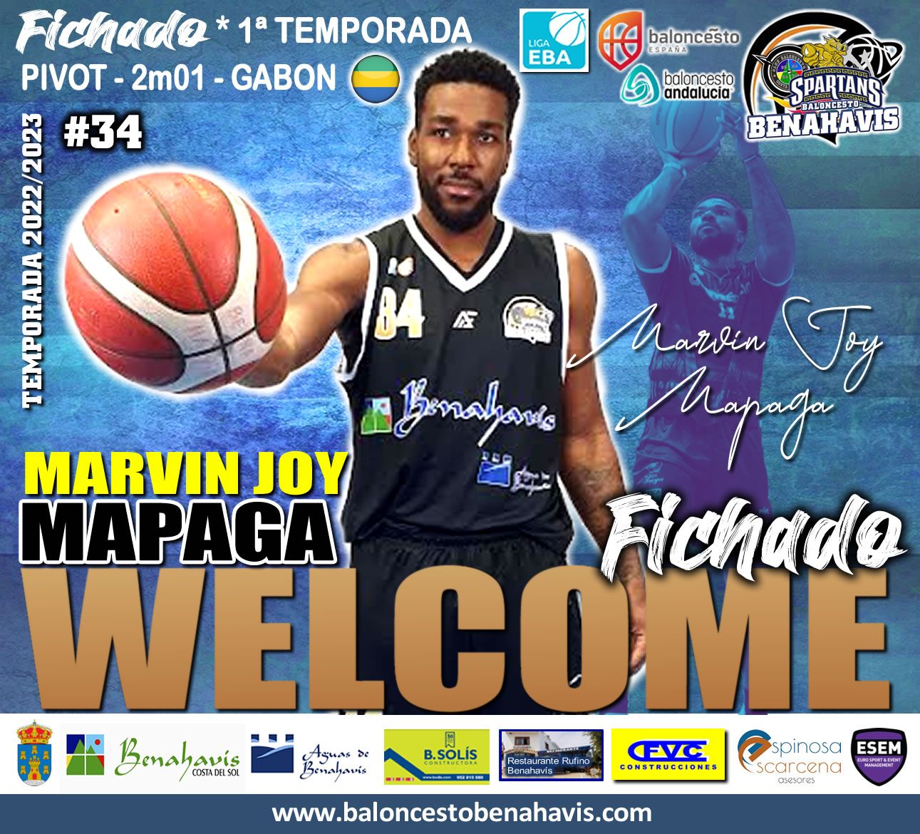 Marvin Mapaga, ex de UDEA, nuevo jugador de Baloncesto Benahavís