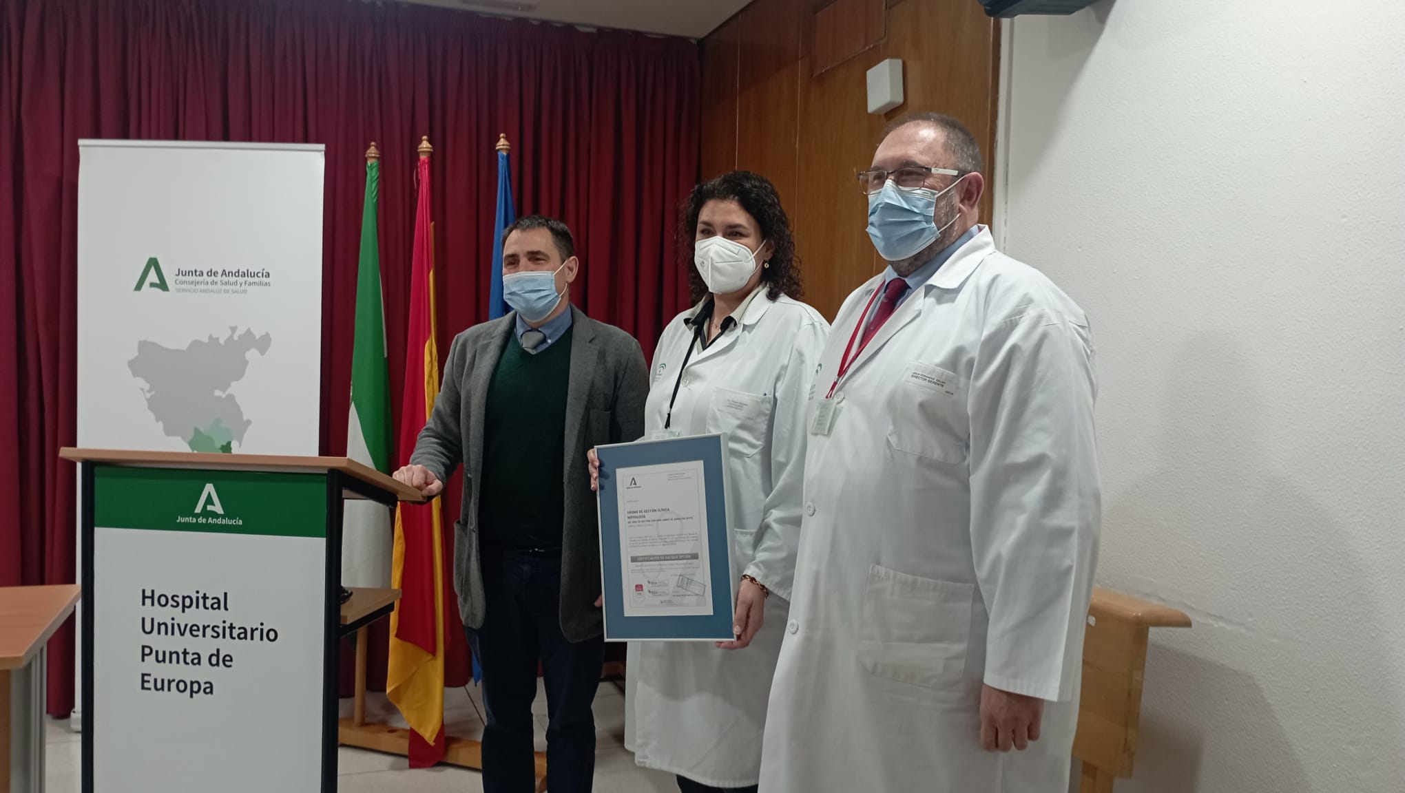 Acreditación  de 'óptima' a la unidad de Nefrología del Hospital Punta Europa de Algeciras. 