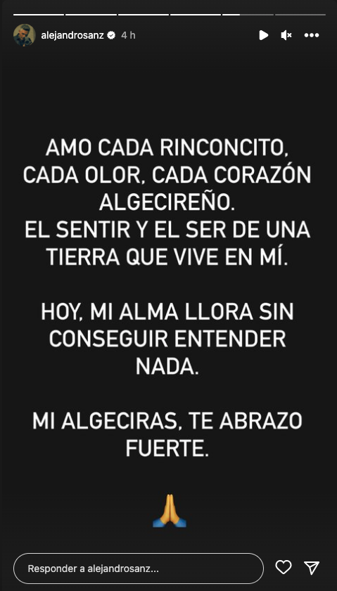 El mensaje de Alejandro Sanz ante el ataque y asesinato del sacristán de la Iglesia de La Palma. 