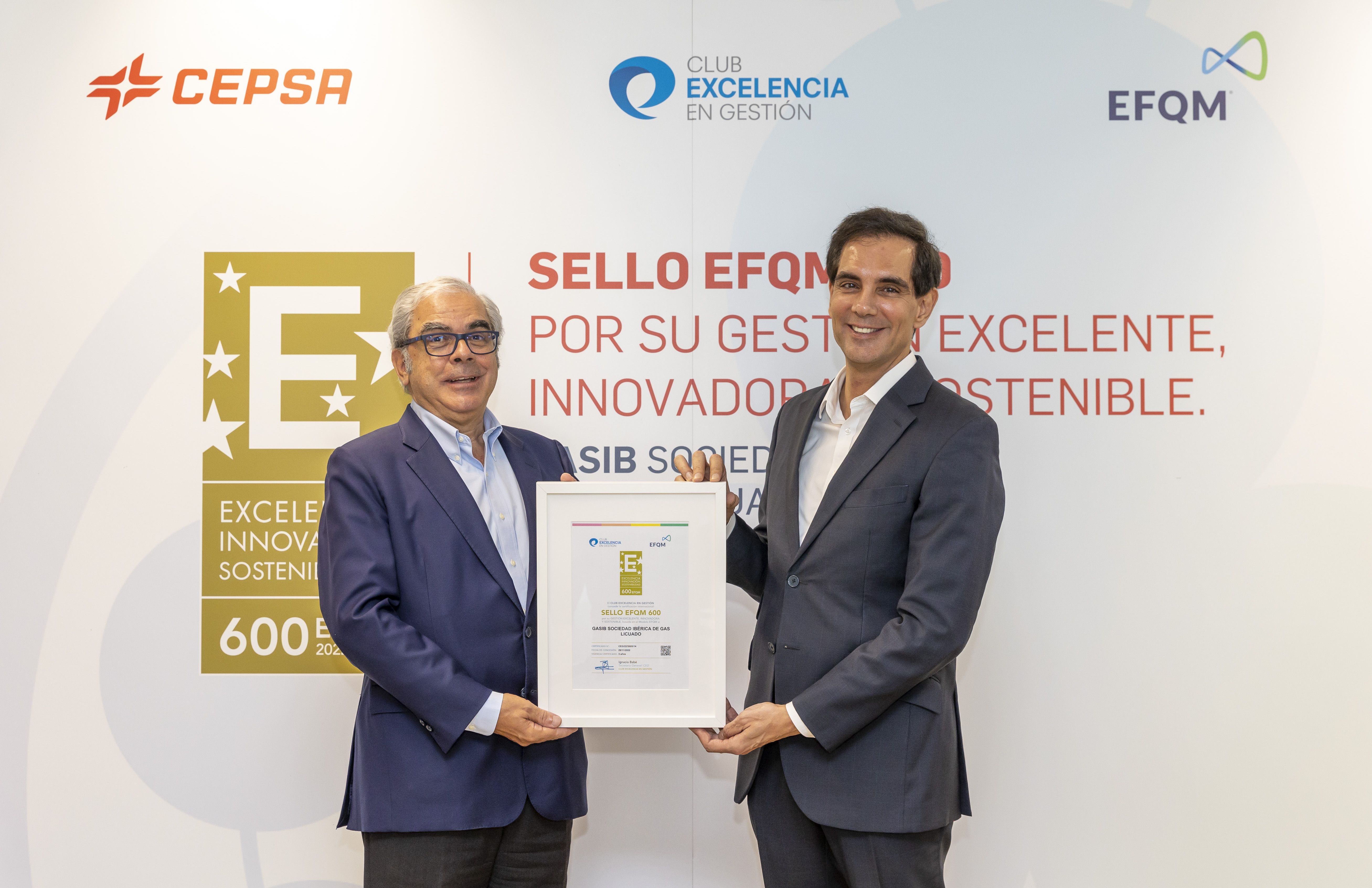 Ignacio Babé, director y CEO del Club Excelencia en Gestión y Filipe Henriques, director  de GLP de Cepsa. Cepsa, la única energética española reconocida por su gestión excelente, innovadora y sostenible. 