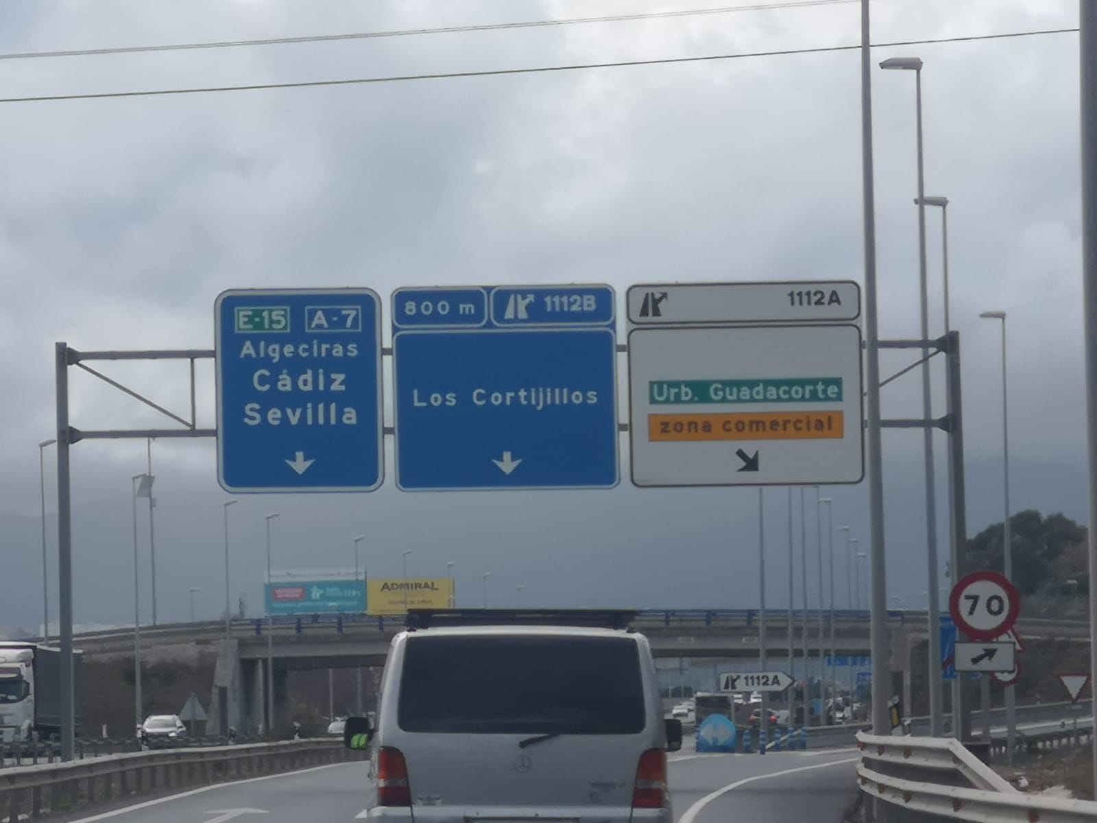 Nueva señalética de la A-7 a su paso por el Campo de Gibraltar