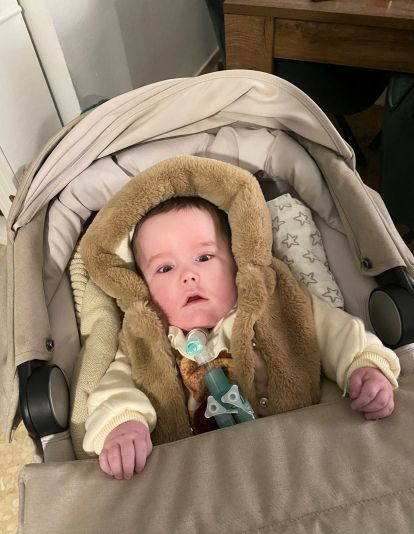 La pequeña Valentina de ocho meses. Foto cedida por la familia. La pequeña Valentina de ocho meses. Foto cedida por la familia.