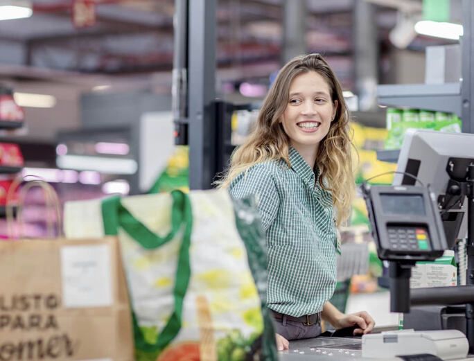 Trabajadora de Mercadona.