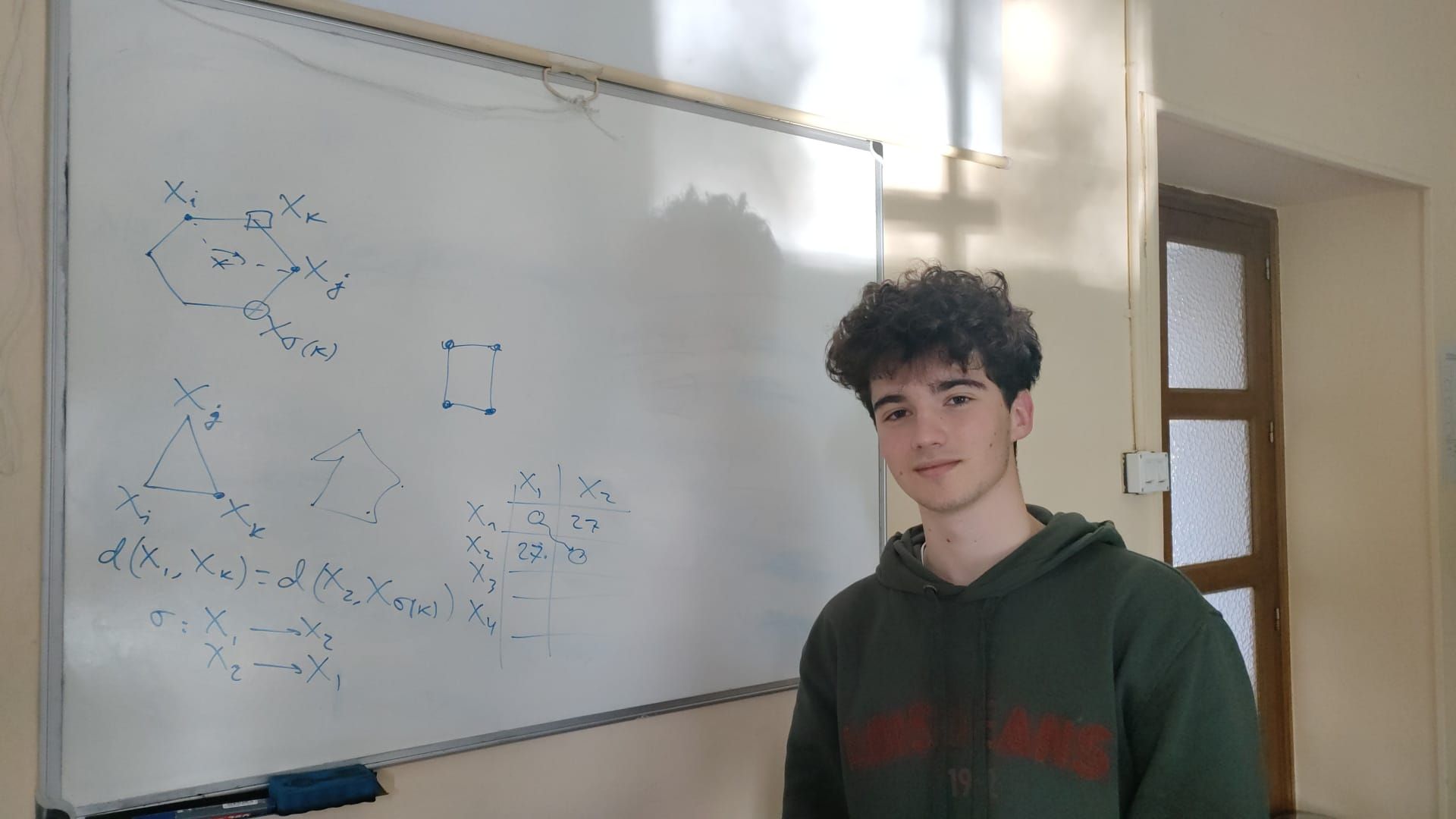 El chisparrero Samuel Orellana, primer clasificado para la Olimpiada Matemática.