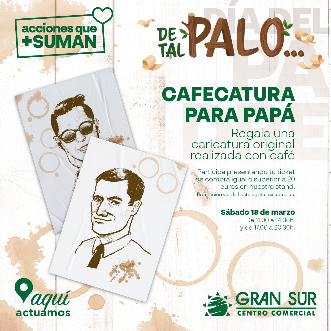 Cartel de los actos de celebración del Día del Padre en Gran Sur.