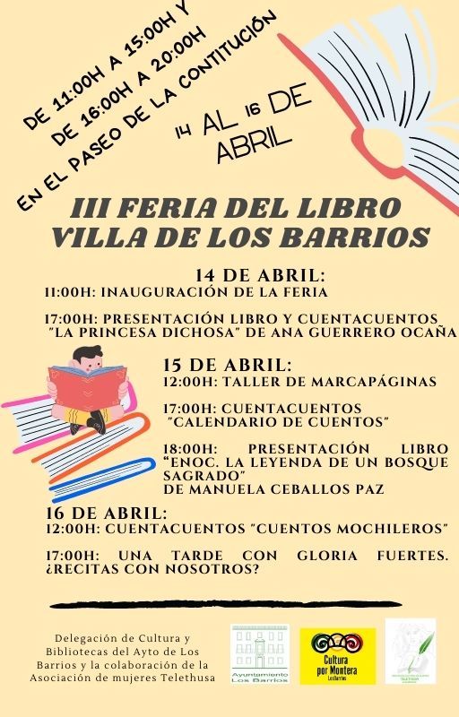 Cartel de la III Feria del Libro Villa de Los Barrios. 