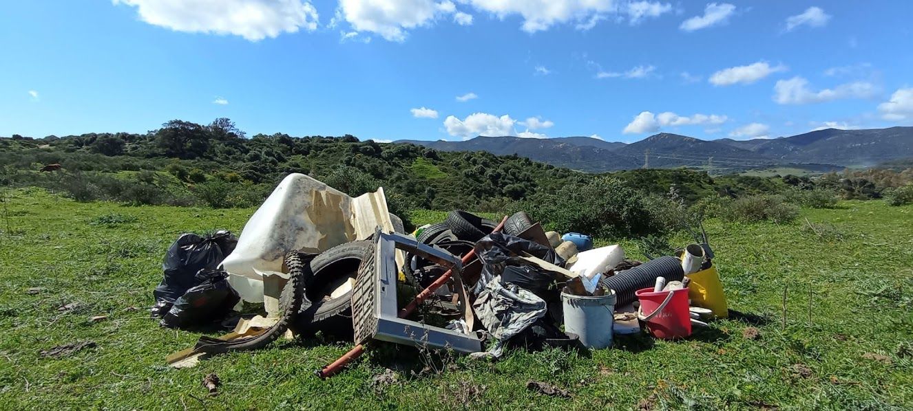 Ecologistas recogen 800 kilos de basura en la laguna Huerta de Las Pilas en Algeciras 