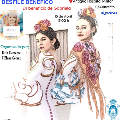 El cartel del desfile benéfico para la pequeña Gabriela. El cartel del desfile benéfico para la pequeña Gabriela.