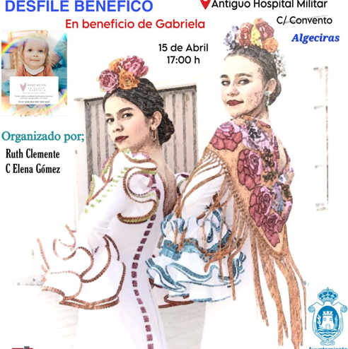 El cartel del desfile benéfico para la pequeña Gabriela.