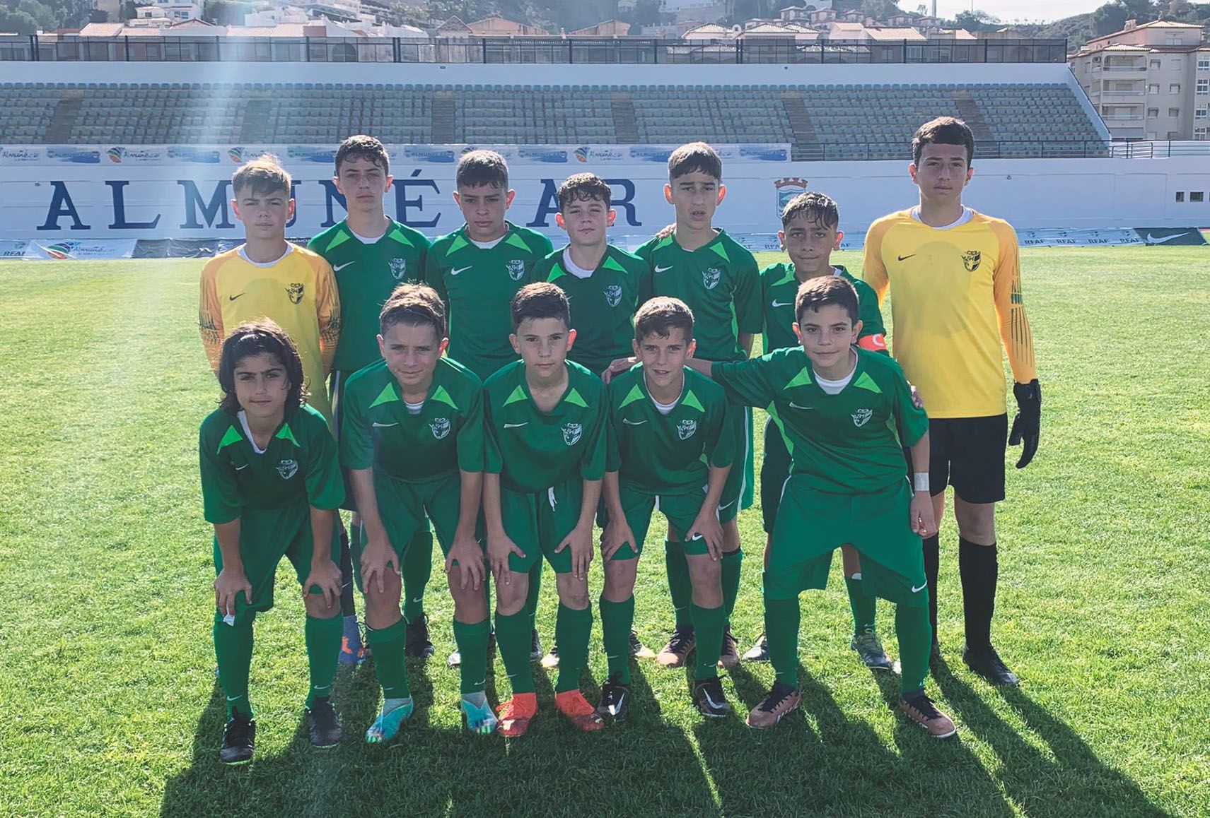 La selección de Cádiz alevín, en uno de sus partidos en Almuñécar