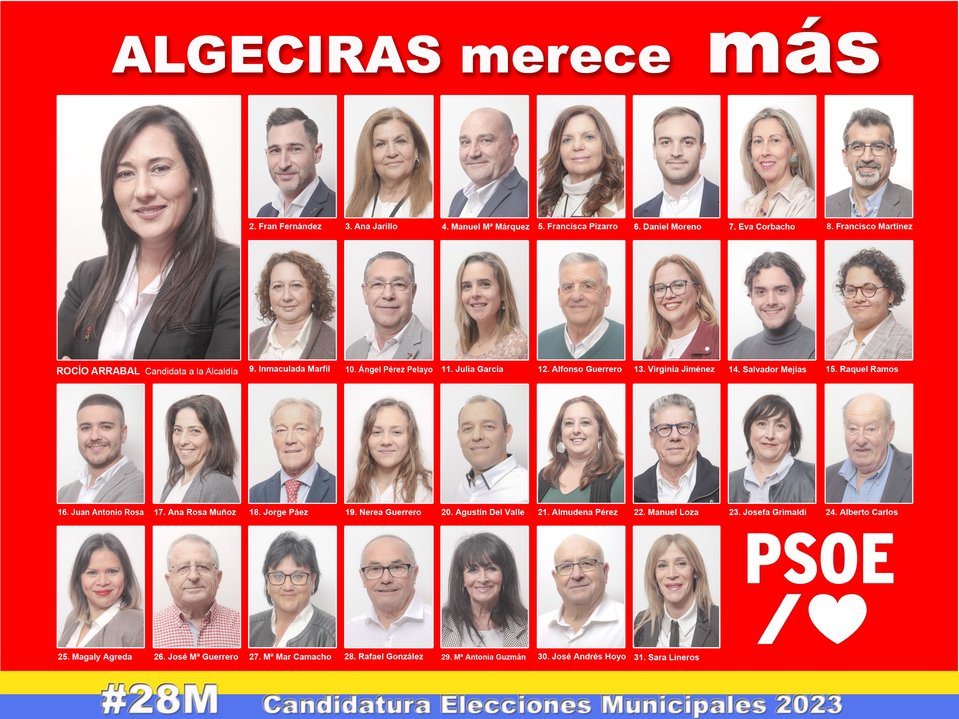 Cartel lista 28M