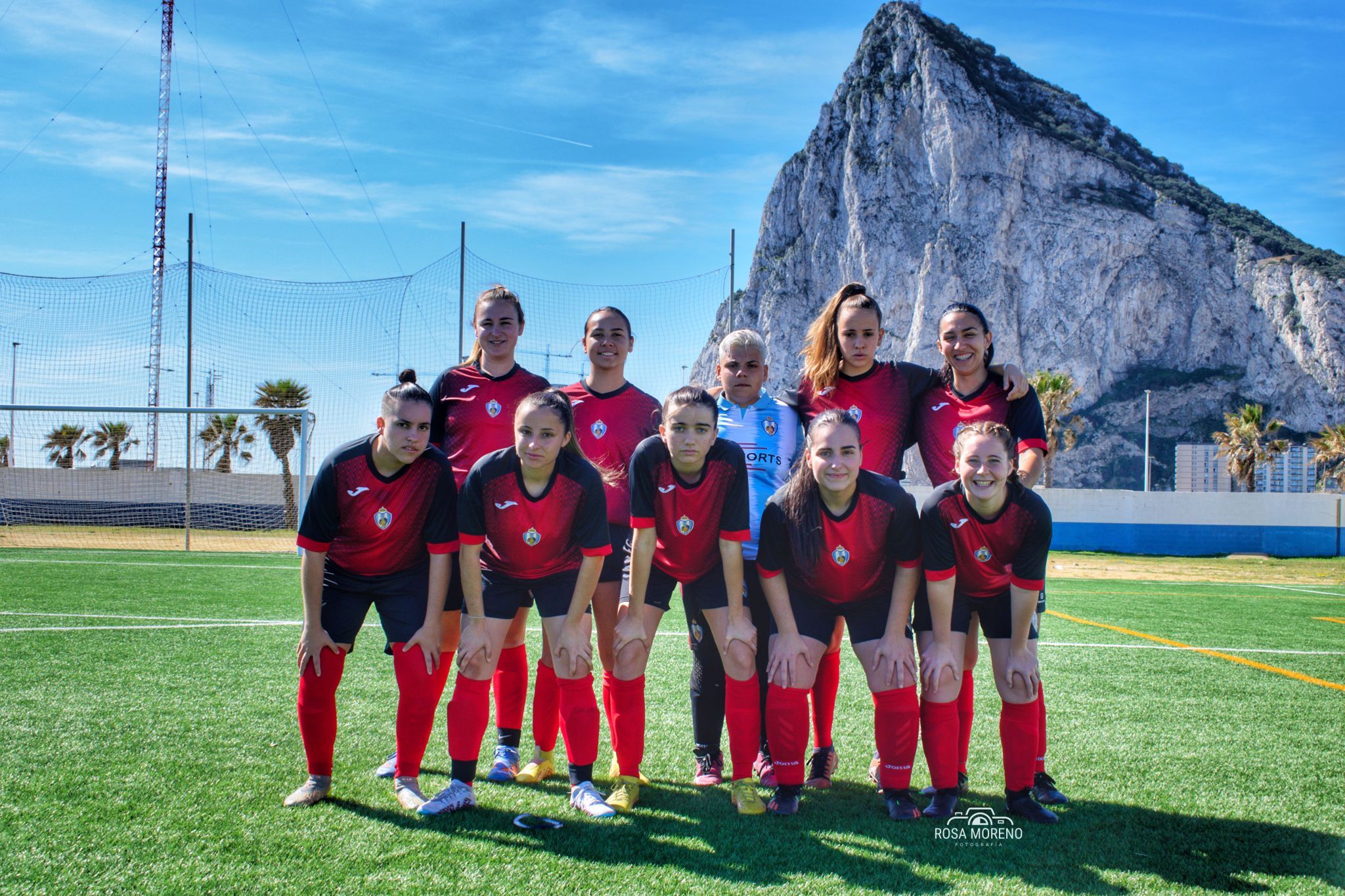 Formación del Linense FCB ante el Safa San Luis