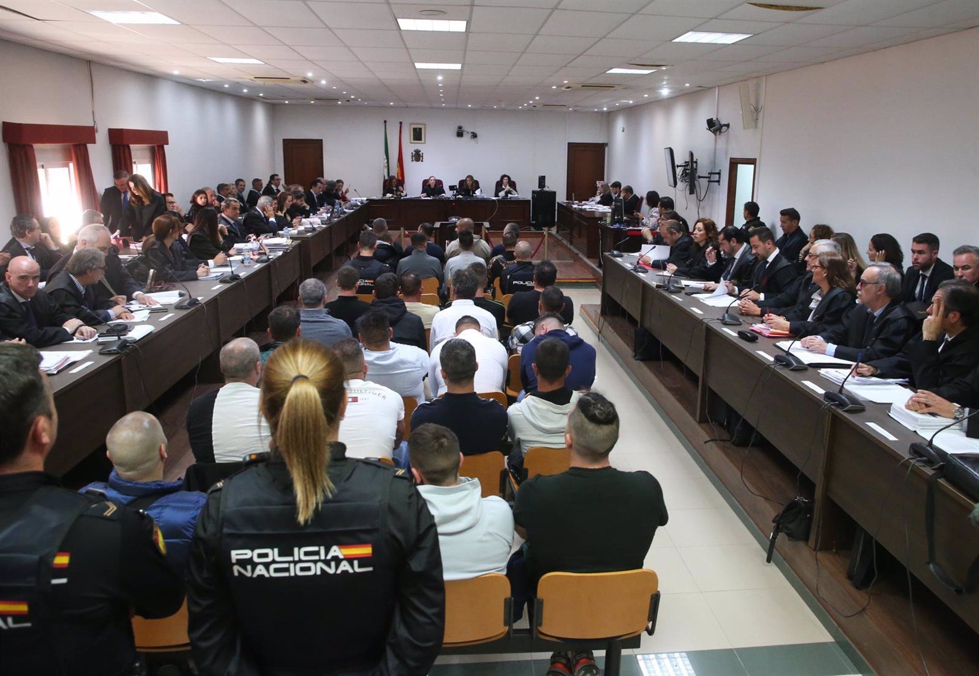 Sala de la Audiencia de Algeciras donde se celebra el macrojuicio.