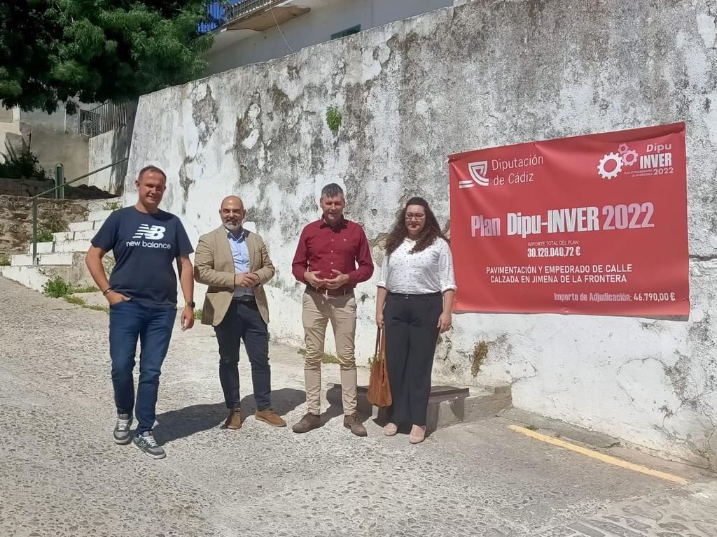 Manuel Cachón supervisa las obras de Diputación en Jimena y Tesorillo