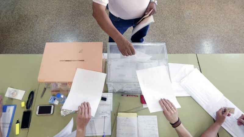 Mesa electoral, imagen de archivo. 