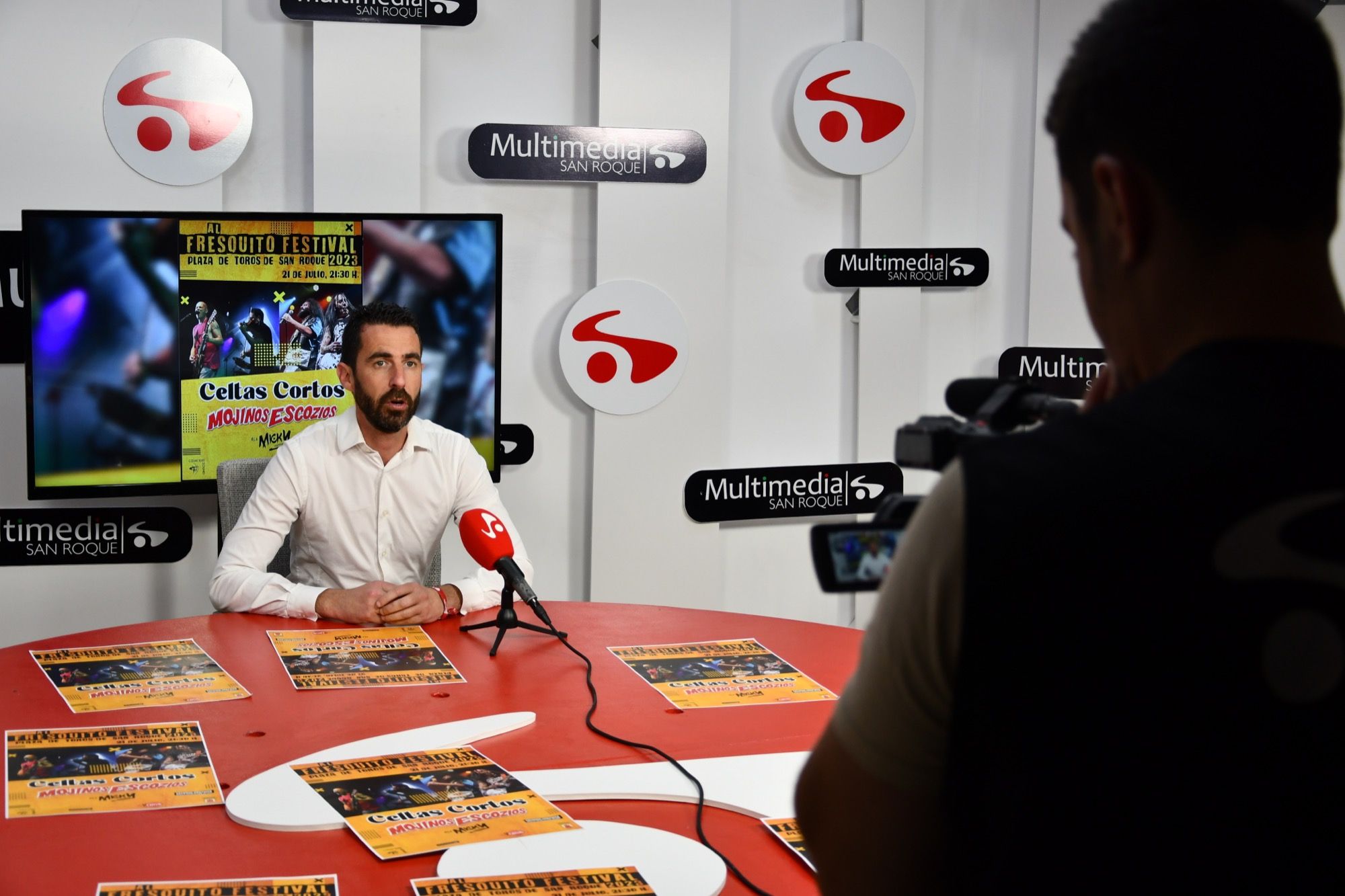 David Ramos, en la presentación del San Rock Festival donde actúa Mago de Oz.