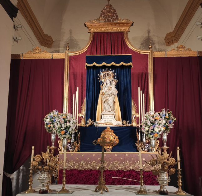 La Virgen de la Palma luce engalanada para el Año Jubilar.