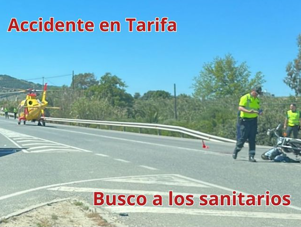 Imagen del accidente en Tarifa.