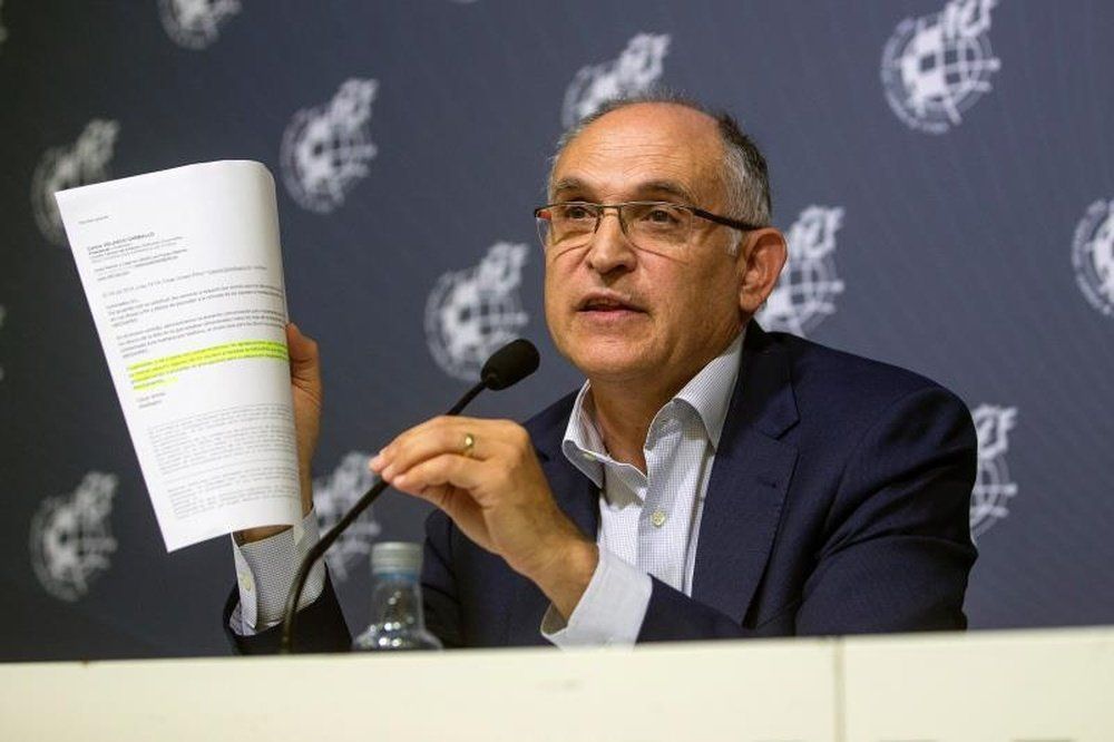 El Secretario General de la RFEF, Andreu Camps, en rueda de prensa/Foto. EFE