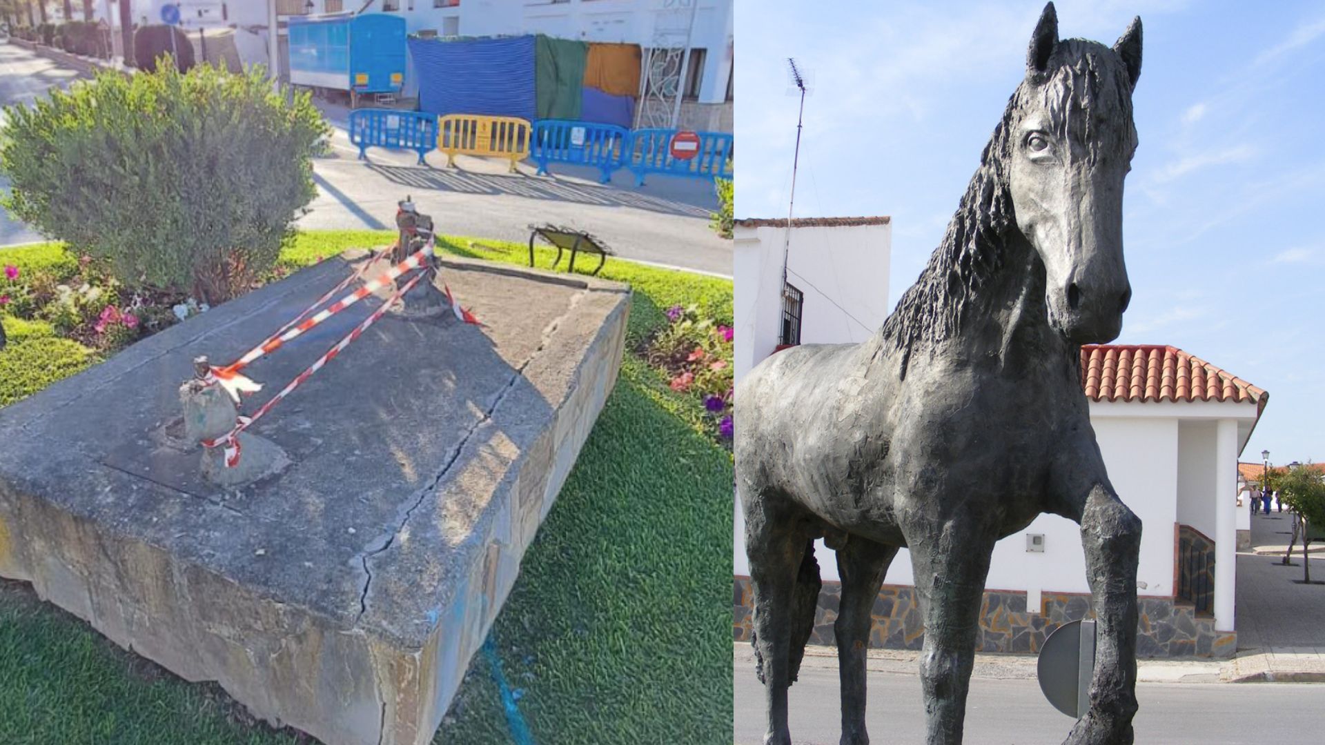 Destrozan el monumento al caballo en Castellar