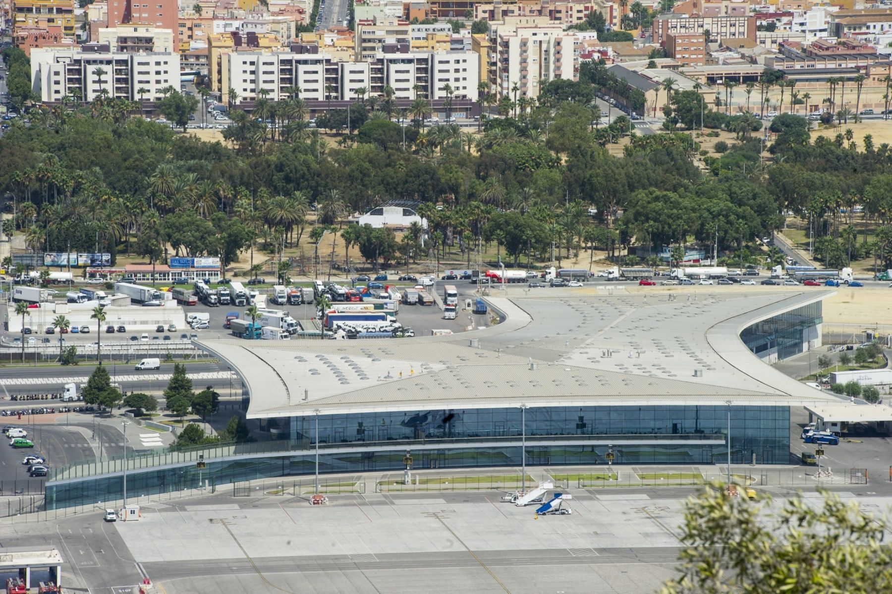 Terminal del aeropuerto de Gibraltar.
