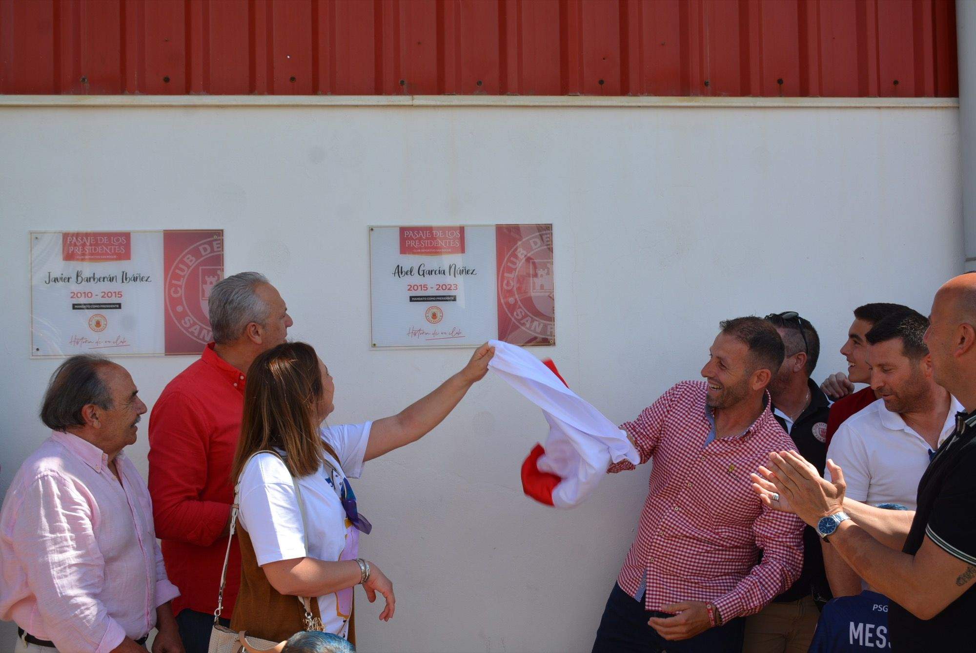 Homenaje a Abel García como presidente del CD San Roque