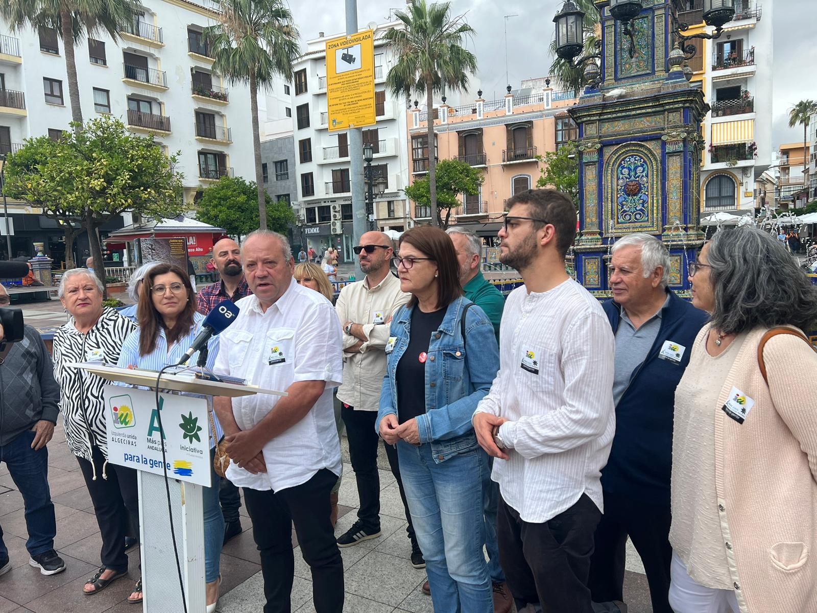 Comparecencia de Del Río en el último acto de campaña.