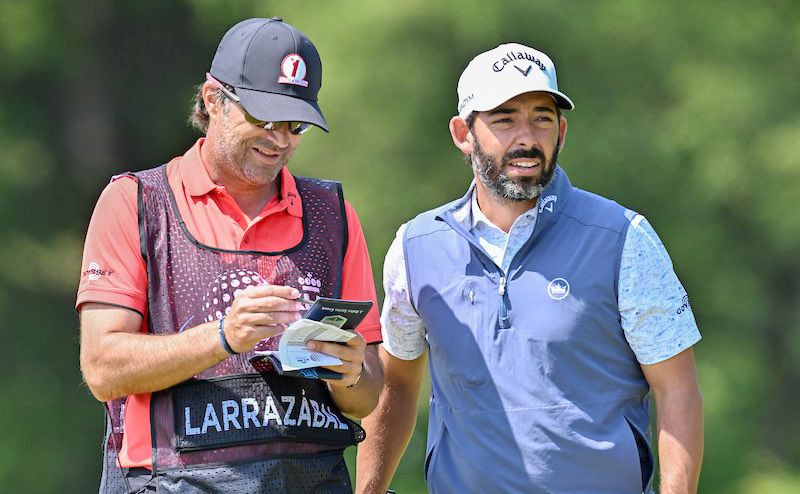 Raúl Quirós y Pàblo Larrazábal, durante el KLM Open que han ganado