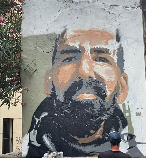 El mural homenaje a Carli en la calle Salamanca.