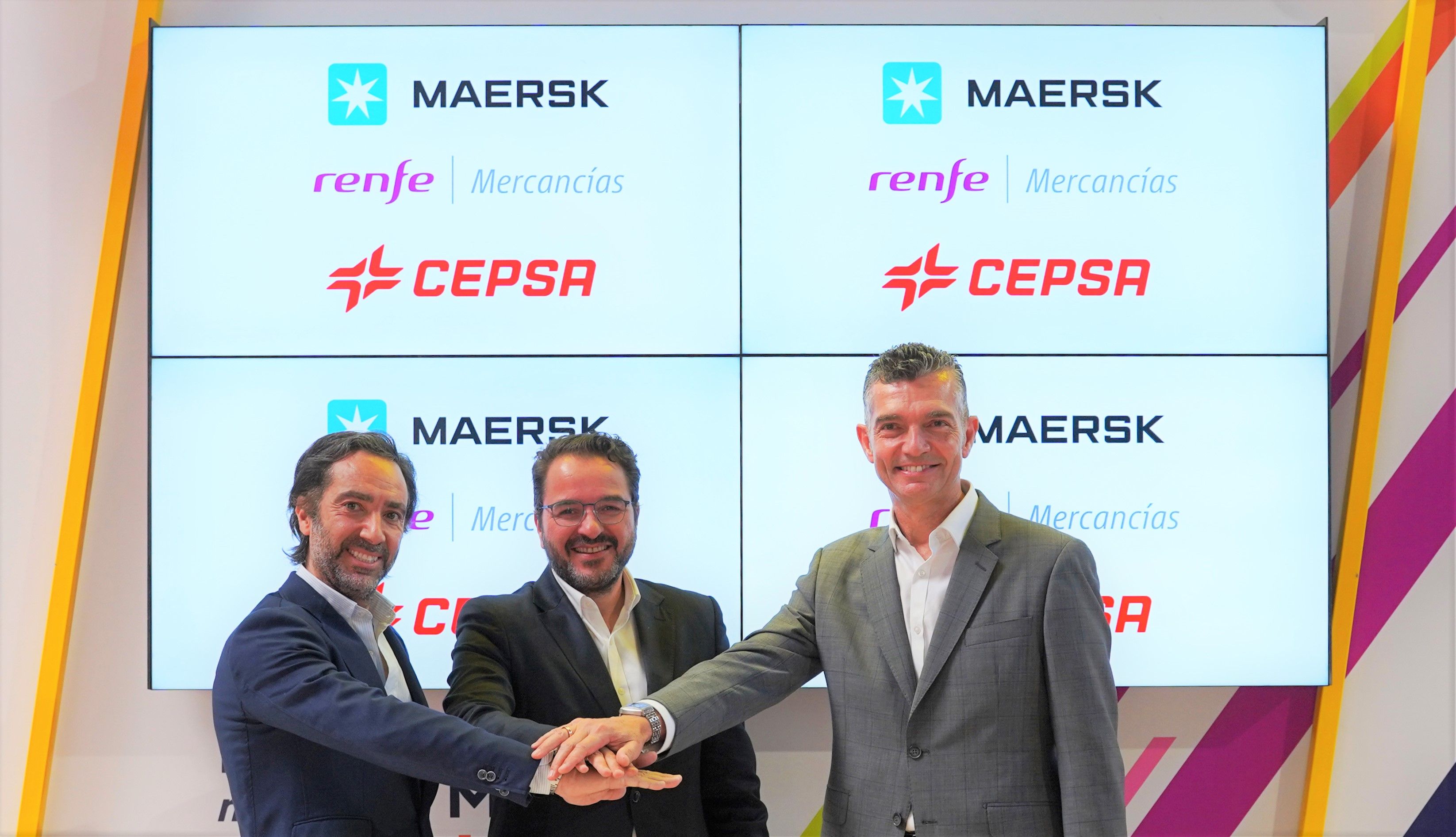 Responsables de Renfe, Maersk y Cepsa.