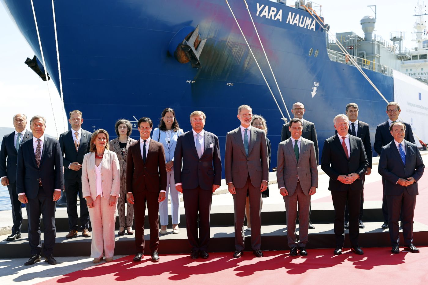 Los reyes de España y Holanda respaldan en Algeciras el corredor marítimo de hidrógeno verde entre el Norte y el Sur de Europa. Foto: Casa Real. 