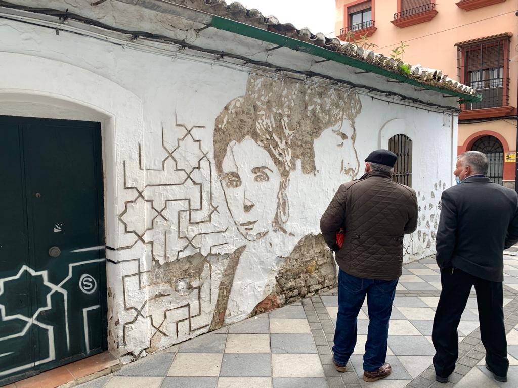 Uno de los murales que lucen en el Barrio de la Caridad.
