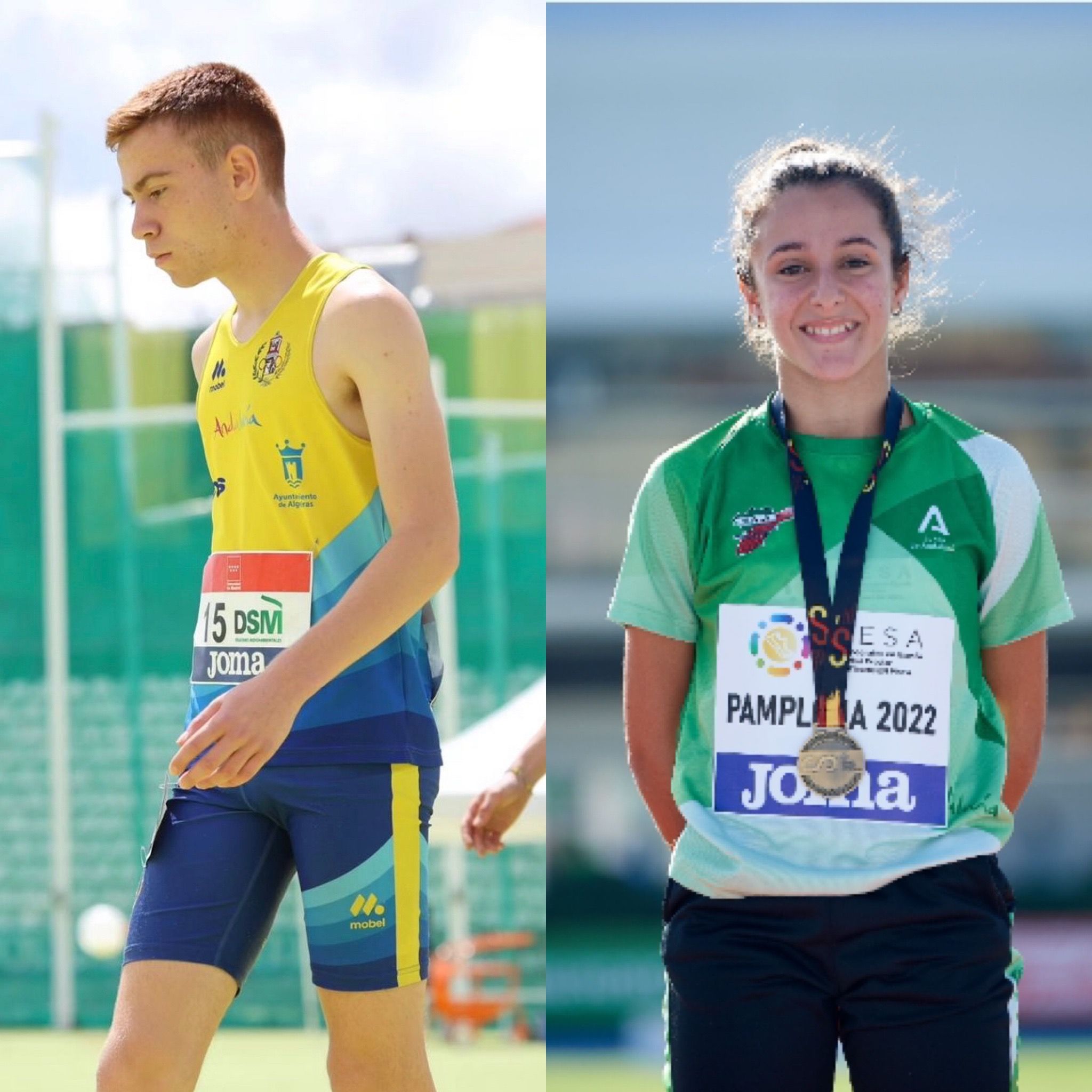 Marina Delgado y Sergio Márquez, del CA Bahía de Algeciras, con Andalucía en el Nacional sub-18