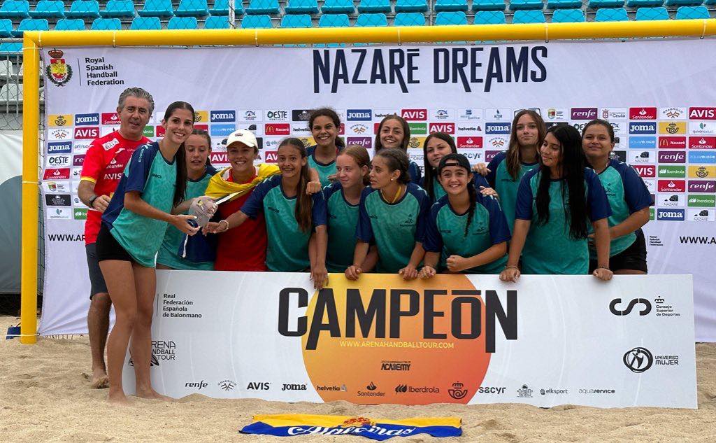 El senior masculino y el infantil femenino del BMP Algeciras ganan el Arena 1.000 de Nazaré