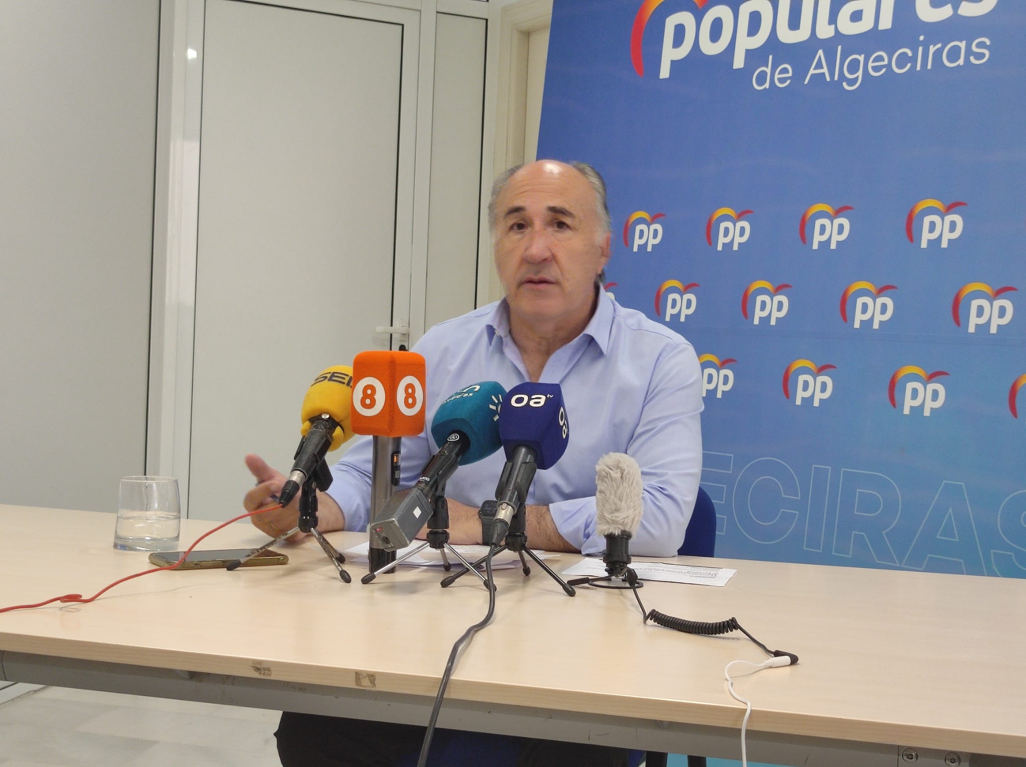 Landaluce, en rueda de prensa en la sede del PP.
