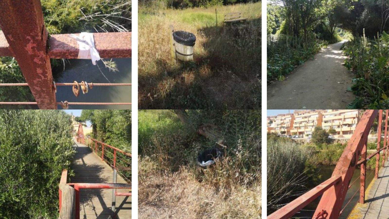 Imágenes del estado del parque del río Pícaro.